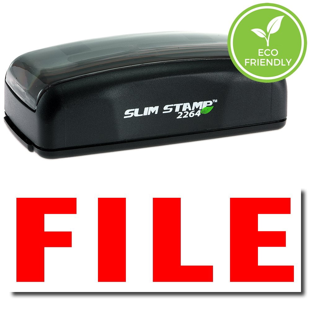 File Ink Stamp Large Pre-Inked File Stamp with Black Ink - Walmart.com