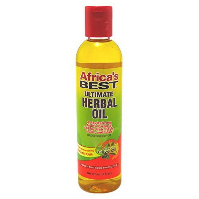 Africa's Best Ultimate Herbal Oil for Hair, Body, and Nails, 8 oz., Dry Skin