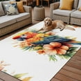 thumbnail image 2 of Fsddascl Parrot Outdoor Rug for Patio/Deck/Porch, Non-Slip Large Area Rug 5 x 8 Ft, Spring Floral Botanical Blossom Motif Indoor Outdoor Rugs Washable Area Rugs, Reversible Camping Rug Carpet Runner, 2 of 5