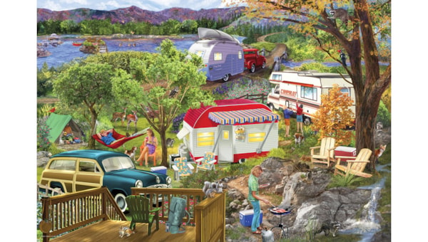 thumbnail image 3 of Puzzle en métal en forme de caravane de camping 550 pièces, 3 of 4