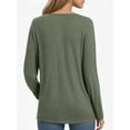 thumbnail image 3 of OALUXE Long Sleeve Shirts for Women Dressy Casual Tunic Tops Crewneck Front Twist Blouses, 3 of 7