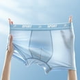 thumbnail image 4 of WhouRiu Big Boy' Boxer Shorts Summer Ice Silk Breathable Soft Underwear Kids Lightweight Cozy Underpants,4-Pack Blue,Size 13-14, 4 of 8