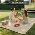 thumbnail image 4 of Beige Floral Outdoor Rug for Patio/Deck/Porch, Non-Slip Large Area Rug 5 x 8 Ft, Vintage Spring Botanical Flowers Indoor Outdoor Rugs Washable Area Rugs, Reversible Camping Rug Carpet Runner, 4 of 8