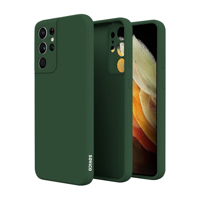 Funda de Protección para Samsung Galaxy S21 Ultra - Sovico - Silicón con Forro de Microfibra