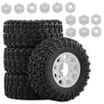 thumbnail image 5 of 4 Pieces RC Car Wheels Tires Accessories Durable Rubber Material for 1/10 Scale Slash W285 Model Users, 5 of 9