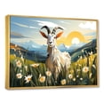 thumbnail image 2 of Designart "Patterns in Goat Pasture III" Animals Framed Wall Art - Modern Farmhouse White Goat Entryway Framed Wall Art, 2 of 6