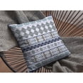 thumbnail image 4 of Flower Strips Indoor/Outdoor Fabric Pillow with Zip -Blue Teal White 26x26, 4 of 5
