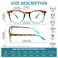 thumbnail image 2 of Gafas de lectura 25DU cuadradas con bloqueo de luz azul +3.0, paquete de 4, 2 of 8