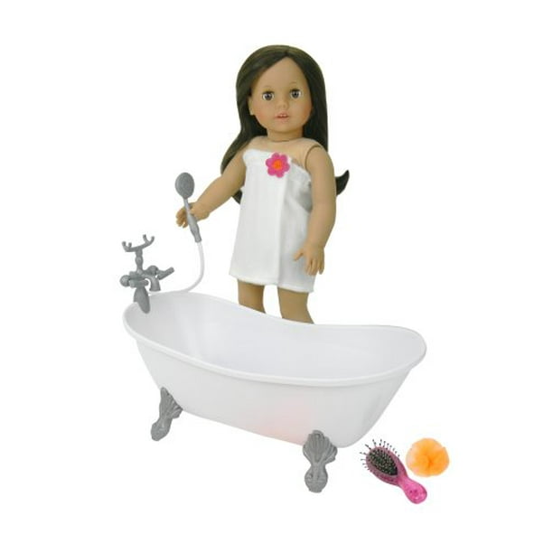 Baignoire de poupée blanche de Sophia's  Baignoire pour poupée de 18  pouces avec douchette 