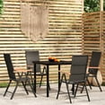 thumbnail image 1 of vidaXL 5 Piece Garden Dining Set Black, 1 of 4