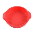 thumbnail image 2 of Advancent Molde de silicona para pasteles de 4, 6, 8 y 10 pulgadas, molde de silicona para hornear, herramienta para hornear, bandeja Herramientas y accesorios para hornear Rojo, 2 of 6