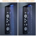 thumbnail image 2 of Zovajonia LED Shower Panel Tower System, Multi-Functions Shower Tower, Waterfall Showerhead, Shower Jets, Stainless Steel Rain Shower System Oil Rubbed Bronze, 2 of 21