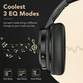 thumbnail image 6 of Wireless Bluetooth Headphones 5.4, 40H Playtime with 3 EQ Modes, 4 Micrs ENC Noise Cancelling for Clear Calls, Bass Boosted by 85%, Comfort Fit, Over Ear Headphones for Travel Home Office PC Black, 6 of 8