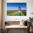 thumbnail image 3 of Elephant Stock Windmill And Tulips Wall Art - Horizontal Canvas Wall Art - Living Room Wall Decor - Nature Canvas - White And Blue Decor - 48" x 32", 3 of 8