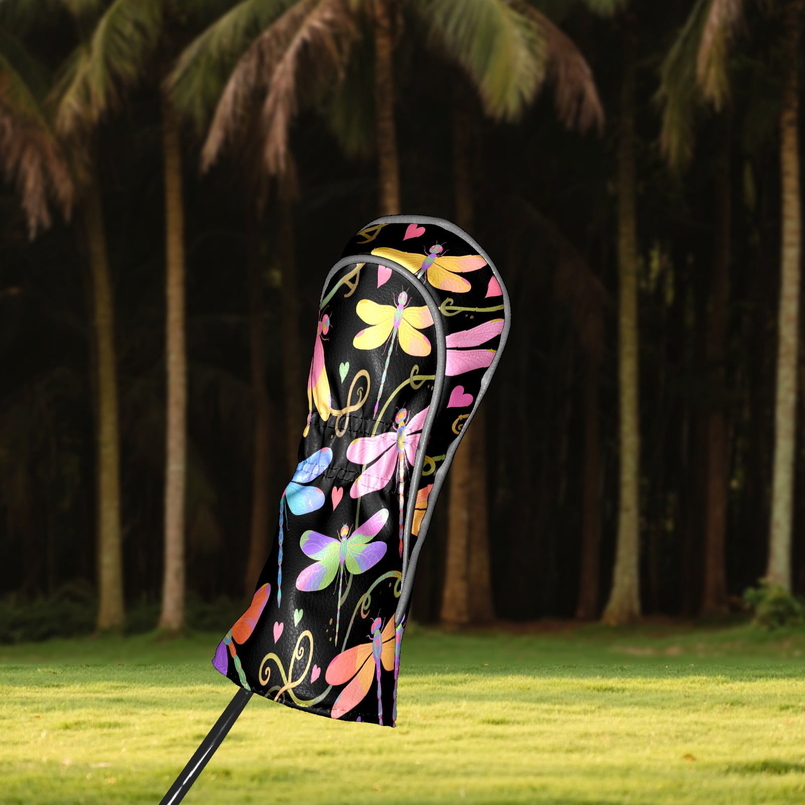 Golf Club Covers, Butterfly Premium PU Leather Driver Hybrid Putter Head Covers with Velvet Lining, Waterproof Golf Gifts for Men Women