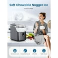 Nugget Ice Makers Countertop, Soft Chewable Crushed Ice Maker Machine, Portable Pebble Ice Maker