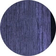 thumbnail image 1 of Ahgly Company Indoor Round Abstract Blue Modern Area Rugs, 3' Round, 1 of 4