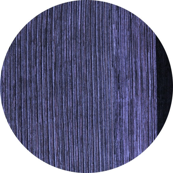 Ahgly Company Indoor Round Abstract Blue Modern Area Rugs, 3' Round