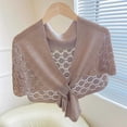 thumbnail image 2 of Shawl Wrap Versatile Outerwear Lace Knit Cape Lightweight Cardigan Sun Cover Up Jacket for Dresses to Cover Arm, 2 of 4