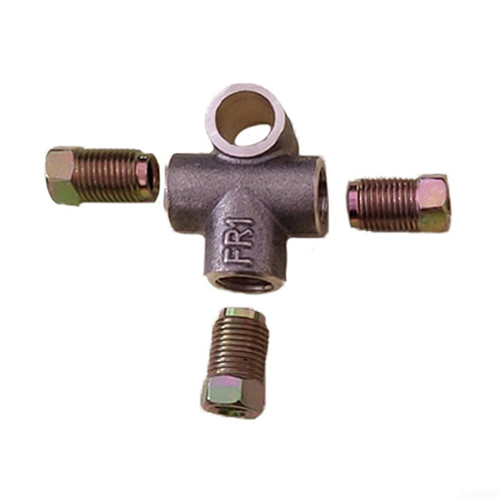 10mm 3 Way T Piece Brake Tee 3 x M10 Male Nuts Short Metric Copper Pipe 