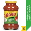 Ragu Chunky Mushroom and Green Pepper Pasta Sauce with Mushrooms, Green Peppers, Diced Tomatoes, and Italian Herbs and Spices, 24 OZ