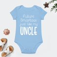 thumbnail image 4 of Future Smartass Like My Uncle - Baby Clothes - Funny Newborn Bodysuit Outfits for Boys And Girls Sky Blue-style 6months, 4 of 7