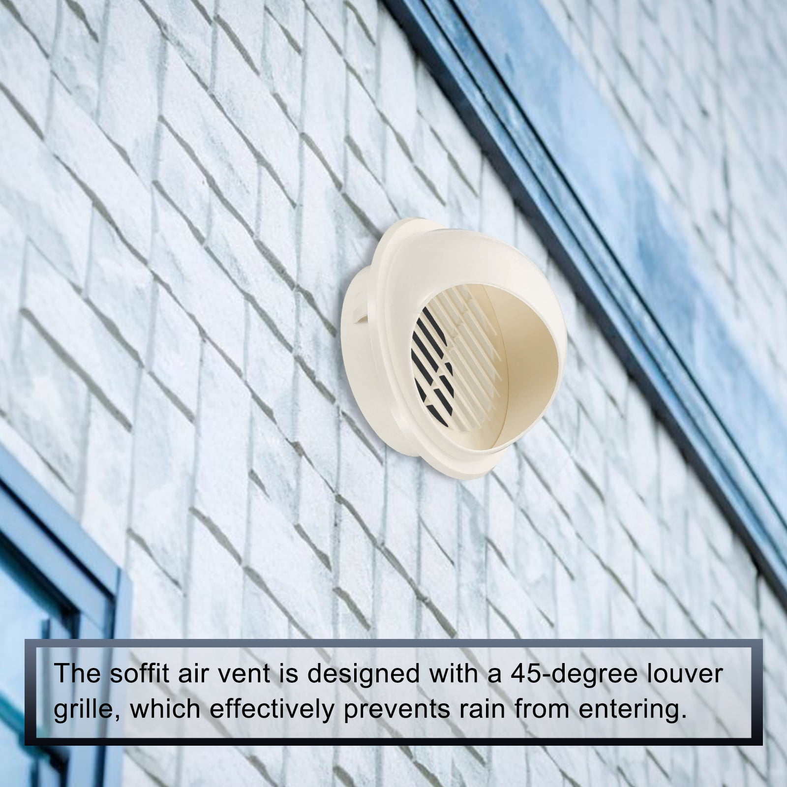 Uxcell 3" Round Soffit Air Vents 2 Pcs Removable Half Spherical Air Vent Cap White