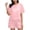 Pink, variant on Bloomae Womens 2 Piece Outfits Linen Matching Sets Short Sleeve Crewneck Athletic Tshirt Tops and High Waist Lounge Short Pants with Pockets Beach Vacation Outfit Clothes Army Green S