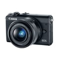 thumbnail image 2 of Canon EOS M100 Mirrorless Camera w/ 15-45mm Lens - Wi-Fi, Bluetooth, and NFC Enabled (Black) (International Model), 2 of 4