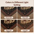 thumbnail image 7 of Design&I 3'x5' Ultra Soft Throw Mat, Black Red Elegant Floral Symmetry Design Intricate Blossoms and Vines with Classic Border Fluffy Washable Easy Care Indoor rug for Bedside Hallway, 7 of 7