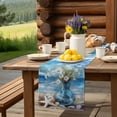 thumbnail image 6 of Table Runner Daisy Vase Table Decoration for Kitchen Dinning Starfish Abstract Painting Table Decoration for Indoor Outdoor Party Wedding Decor 13x90 Inch, 6 of 7