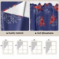 thumbnail image 3 of Navy Blue Coastal Kitchen Window Curtains, Swag Curtains Valance for Bedroom Living Room Bathroom, Red Lobster Nautical Ocean Rod Pocket Window Treatment Curtain Block Drapes 2 Panels 28"x36", 3 of 9