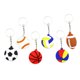 thumbnail image 1 of KAKOWELY 30 llaveros deportivos de fútbol, béisbol, baloncesto, voleibol, pelota de playa y rugby, adornos colgantes para bolsos, recuerdos de fiesta., 1 of 5