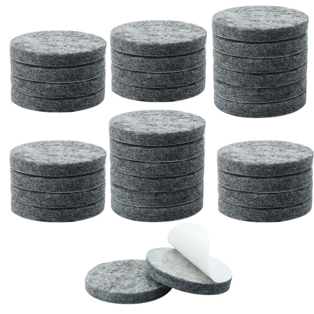 Uxcell 2" Selfstick Round Felt Pads Feet Floors Protect Grey 30 Pack