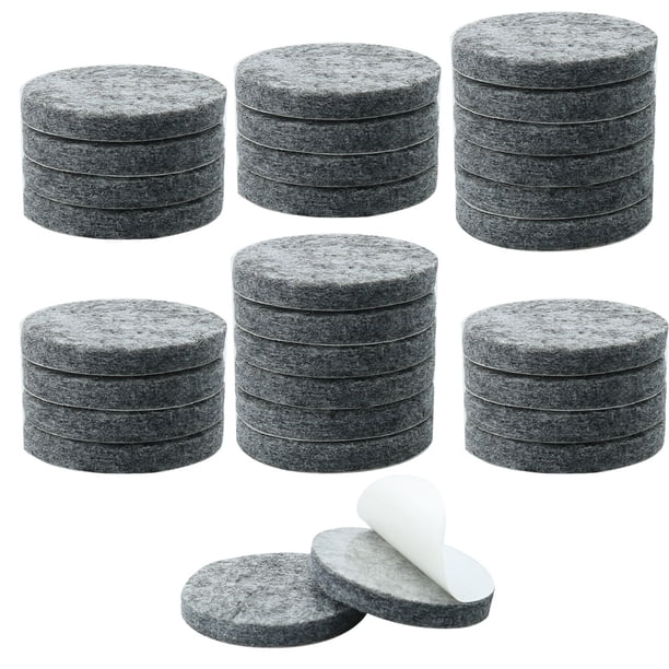 Uxcell 2" Almohadillas redondas autoadhesivas de fieltro para pies de muebles, protección de pisos, paquete de 30