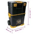 thumbnail image 4 of vidaXL Rolling Tool Box 460x280x677 mm PP, 4 of 5