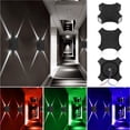 thumbnail image 2 of Lámpara Led De 8W, Aplique De Pared, Forma De Cruz, Luz De Pared, Luz Verde De 4 Cabezales, Ca 85-265V, Para Exteriores, Para Pasillo, Jardín, Patio Methold HA025388-02, 2 of 7
