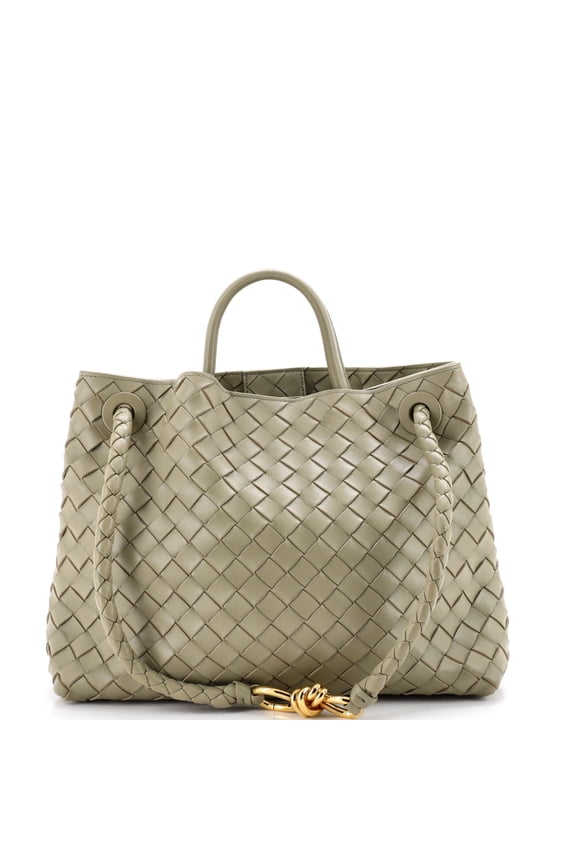 Pre-Owned Andiamo Top Handle Bag Intrecciato Nappa Medium By Rebag