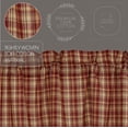 thumbnail image 2 of VHC Brands Beckham, Cotton, 16x60, Plaid Valance, Red, 2 of 5