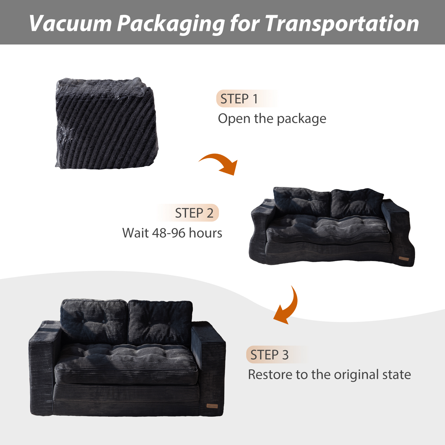 GOODONE Convertible Sofa Bed,Pull Out Couch Beds Loveseat Sleeper,2 in 1 Folding Couch Bed with Pillows for Living Room Bedroom,Black