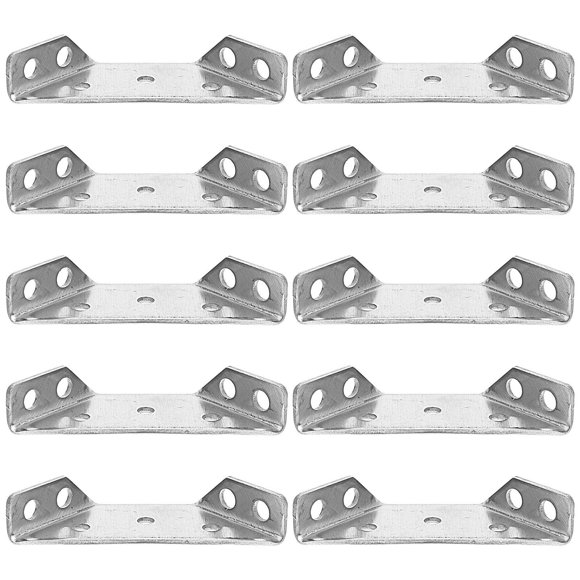 OUNONA 10 Pcs Simple Structure Stainless Steel Corner Braces for DIY Projects