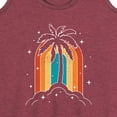 thumbnail image 3 of Instant Message - Palm Tree Rainbow - Women's Racerback Tank Top, 3 of 6