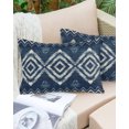 thumbnail image 4 of Waterproof Outdoor Throw Pillows with Inserts 12"x20" Set of 2,Navy Blue Soft Decorative Pillowcases for Couch Bedroom,Vintage Tribal Abstract Geometric Tie Dye Art Pillow Covers for Sofa Living Room, 4 of 8