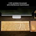 thumbnail image 4 of RYGRZJ 2.4GHz Wireless Keyboard Mouse Plug And Play Bamboo Wood Computer Mouse Keyboard 1200DPI Laptop For Office, 4 of 5