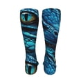 thumbnail image 6 of Rateoe Blue Viper Snake Closeup Face print Women's Men's Novelty 20in Crew Socks Cotton Socks Knee High Socks for Walking,Running,Nurses,Pregnancy-One Size, 6 of 8