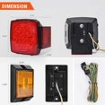 thumbnail image 2 of Kit de luces LED sumergibles Nilight Square IP68 12 V para remolque, 2 of 9