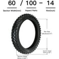 thumbnail image 3 of 3.00-12 80/100-12 Rear 2.50-14 60/100-14 Front Tire Inner Tube Works with 90cc 110cc 125cc SSR CRF70 CRF110 XR70 KLX110 KX60 KX65 KX110 JR80 RM60 TTR90 TTR110 PW80 Dirt Pit Bike Off Road Motocross, 3 of 9