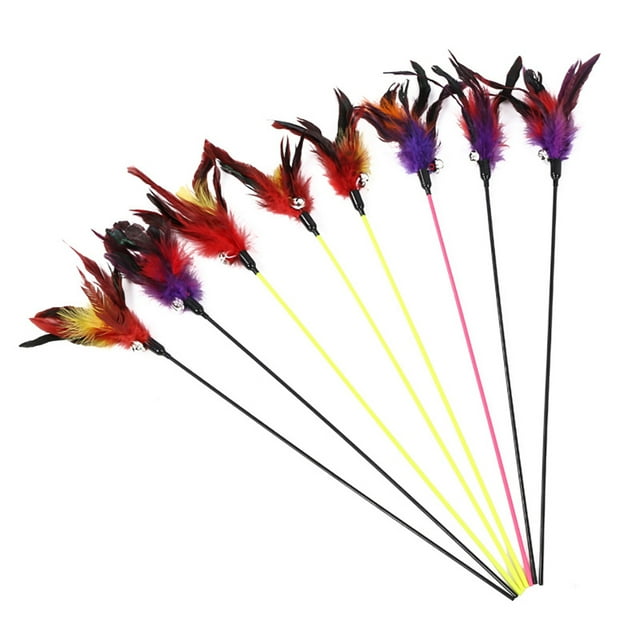 19.69in Cat Teaser Wand Creative Bell Funny Cat Feather Toy Cat Training Toy