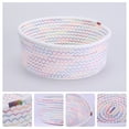 Unique Bargains Round Woven Storage Basket Small Storage Bin for Home