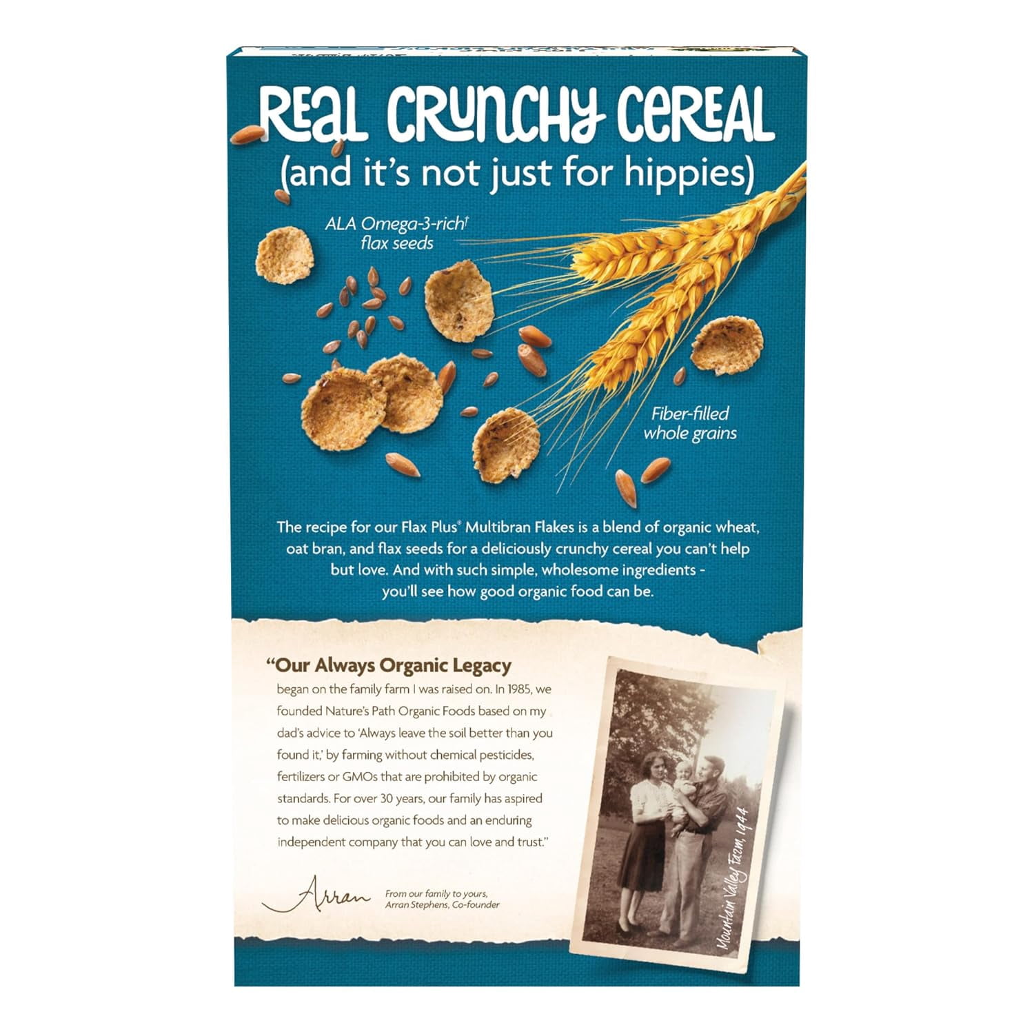 Pack of 12, Natures Path Organic Flax Plus Multibran Flakes Cereal, 13.25 oz